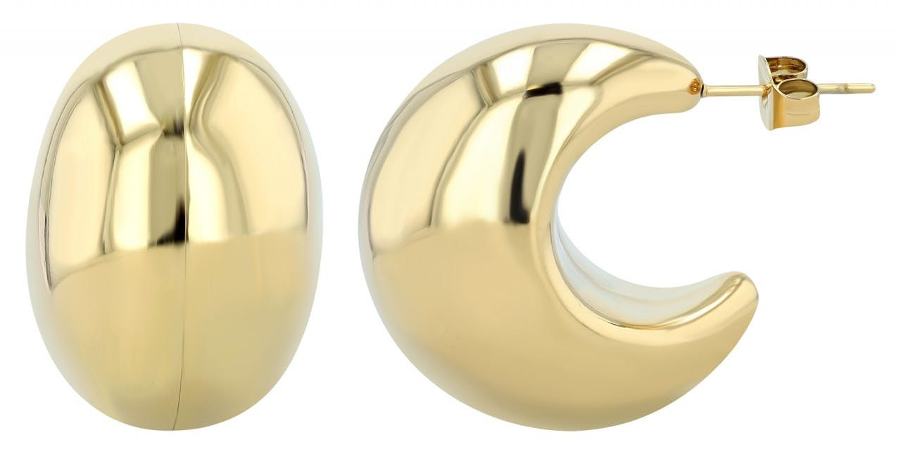 Pendientes aro Adjoa en acero inoxidable dorado