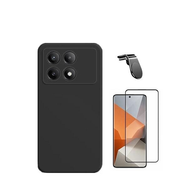 Kit protector cristal templado Full Cover 5D para Xiaomi Poco X6 Pro 5G - Negro