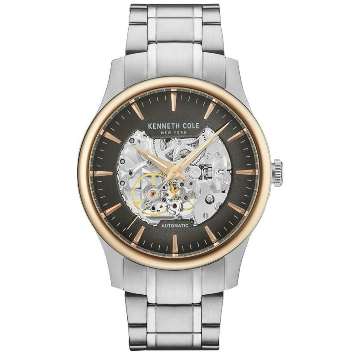 Automatic watch black dial stainless steel bracelet