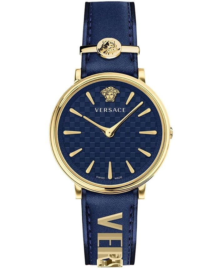 Reloj suizo Versace con esfera azul