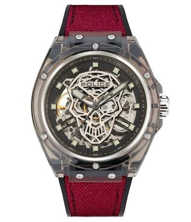 Reloj automático caja acero esfera roja