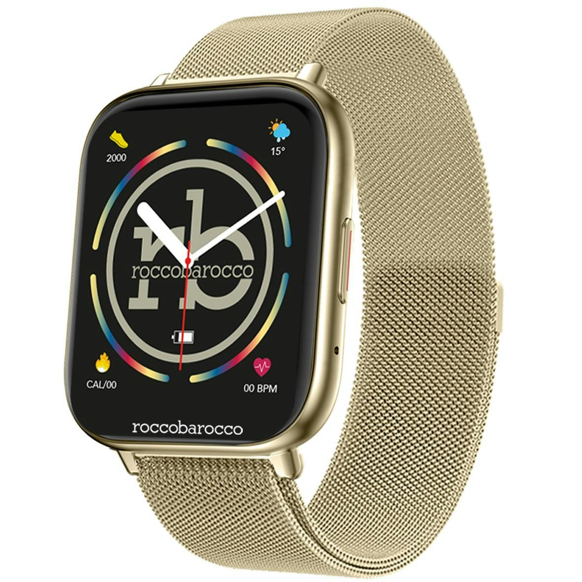 Reloj Elite con caja de aluminio y correa de malla de acero inoxidable