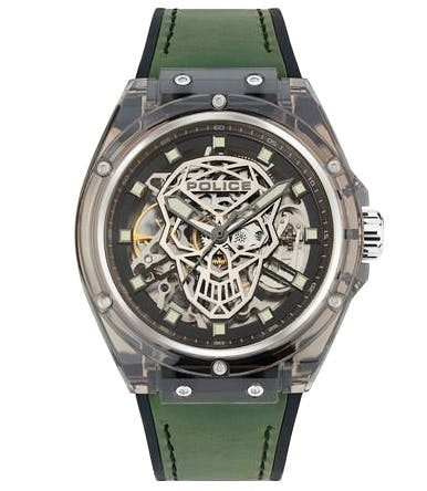 Reloj automático con esfera azul