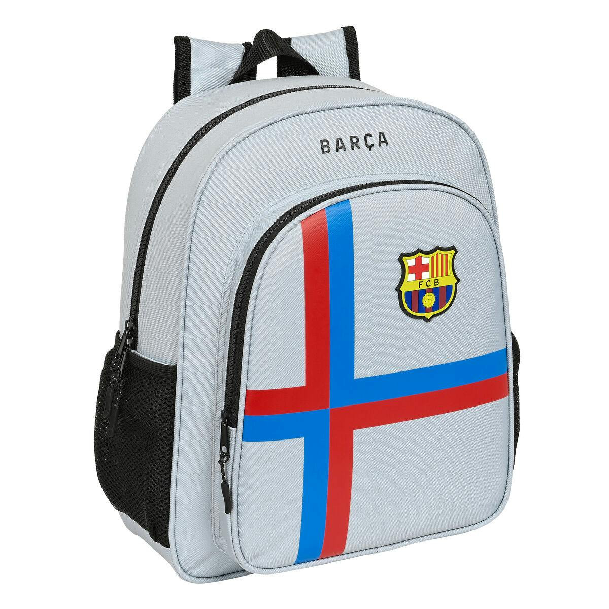 Mochila Escolar F.C. Barcelona Cinzento (32 x 38 x 12 cm)