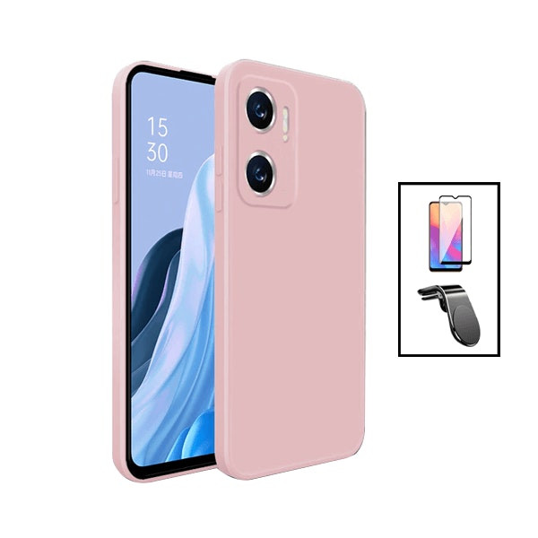 Vidrio templado 5D Full Cover + Funda de silicona líquida ultrafina + Soporte magnético para Xiaomi Redmi 10 5G