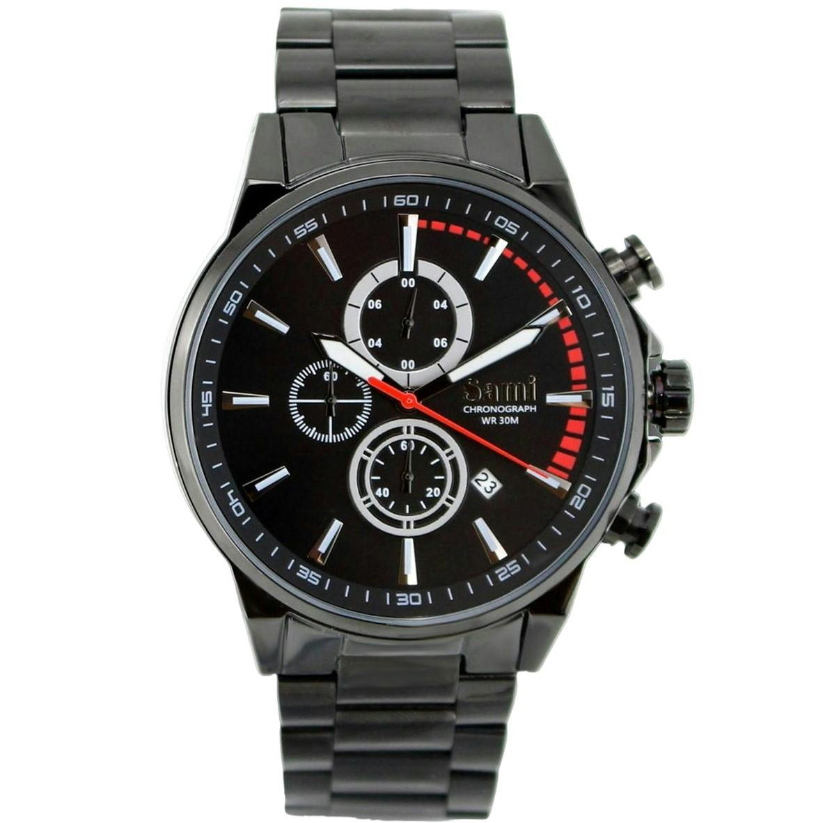 Reloj de pulsera digital cuarzo con caja de 47 mm y brazalete de acero inoxidable