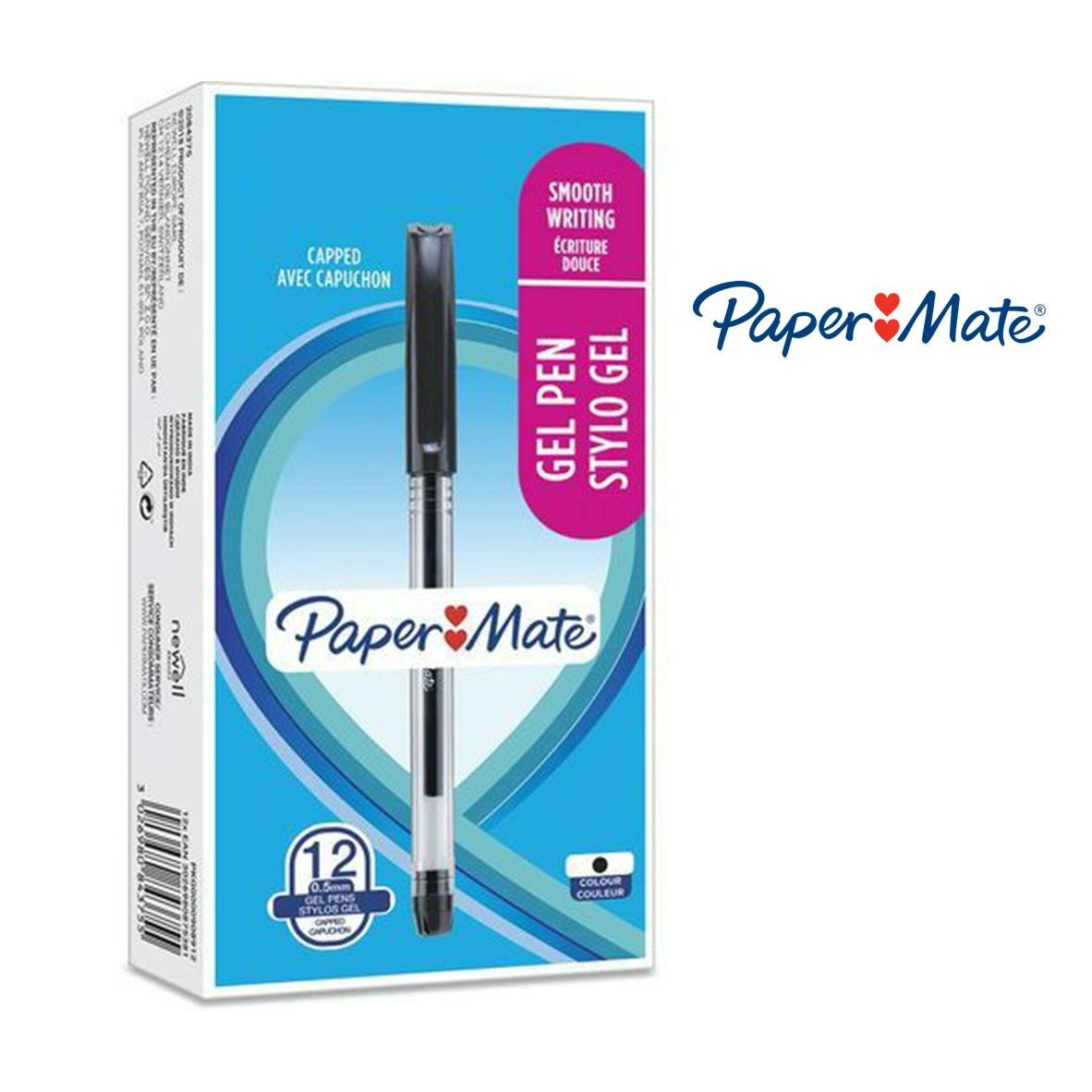 Pack 12 bolígrafos de gel Jiffy negro