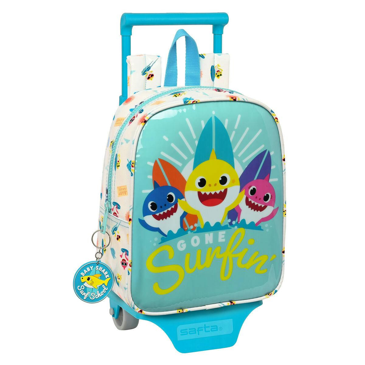 Mochila escolar con ruedas Baby Shark PVC