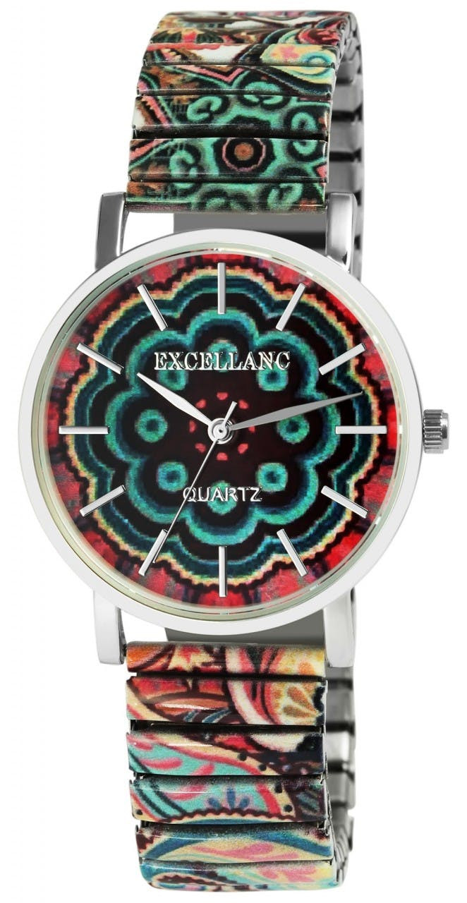 Reloj analógico de acero inoxidable con cristal mineral
