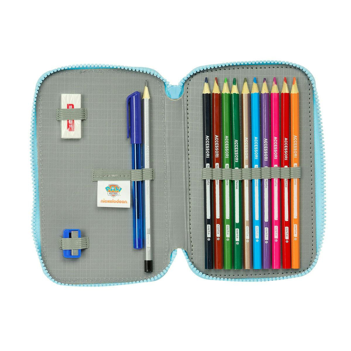 Estuche doble Pups Rule Azul 28 piezas