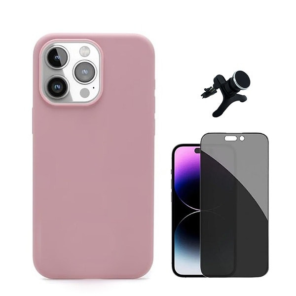 Protector de cristal, funda de silicona y soporte magnético para iPhone 16 Pro