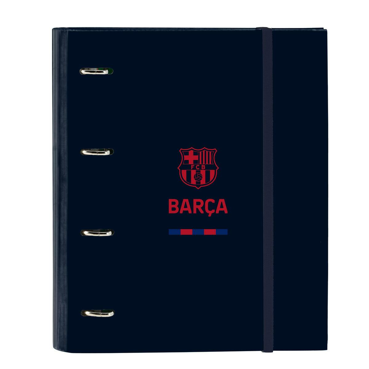 Carpeta con 4 anillas 35 mm, tapa dura, azul marino