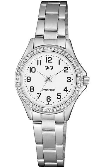 Women's analog metal round watch 30 mm