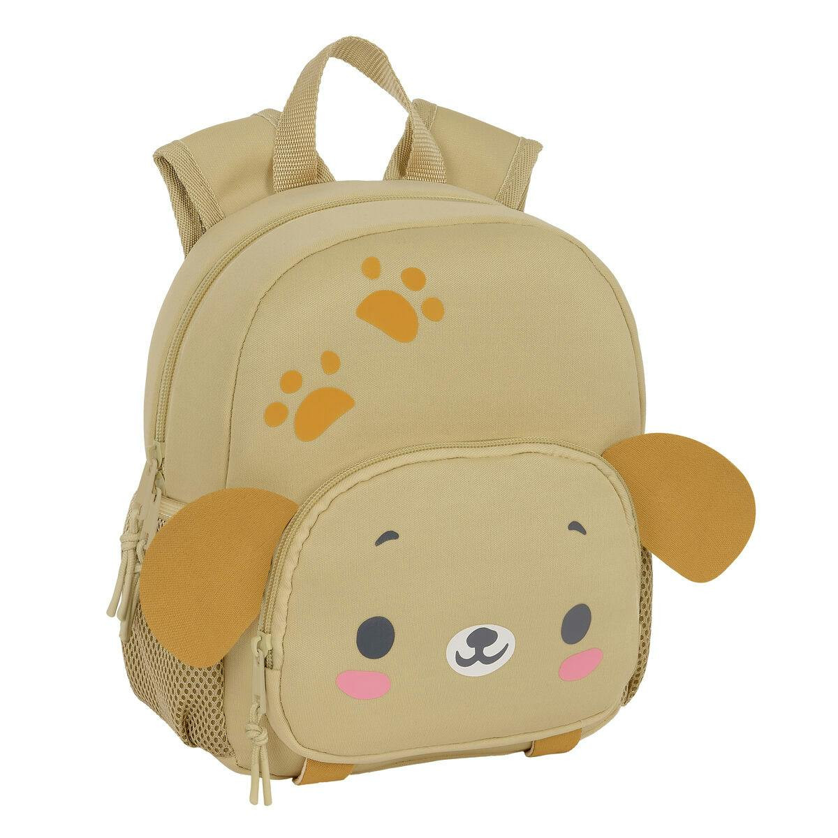 Kids Neoprene Backpack with Dog Design — Brown