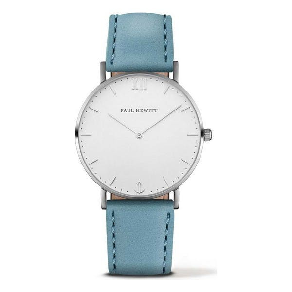 Analog stainless steel watch with steel bracelet