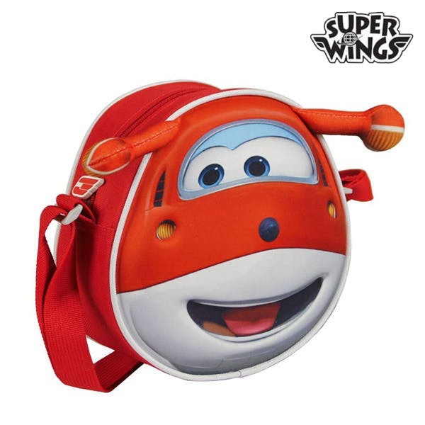 Mochila pequeña 3D Super Wings con rostro en relieve