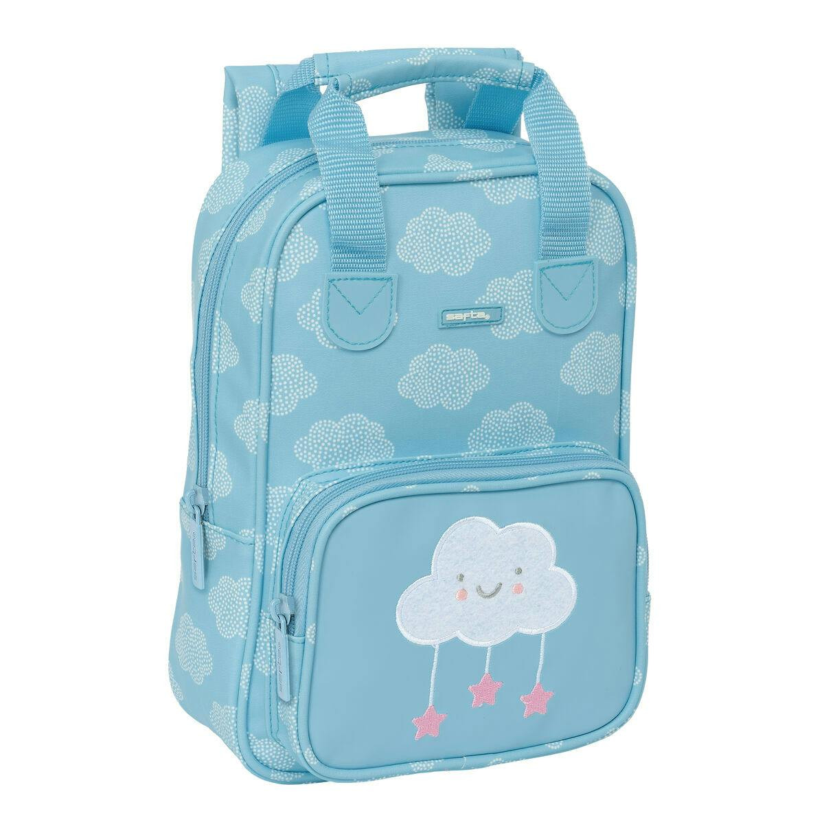 Mochila infantil con diseño de nubes en poliuretano