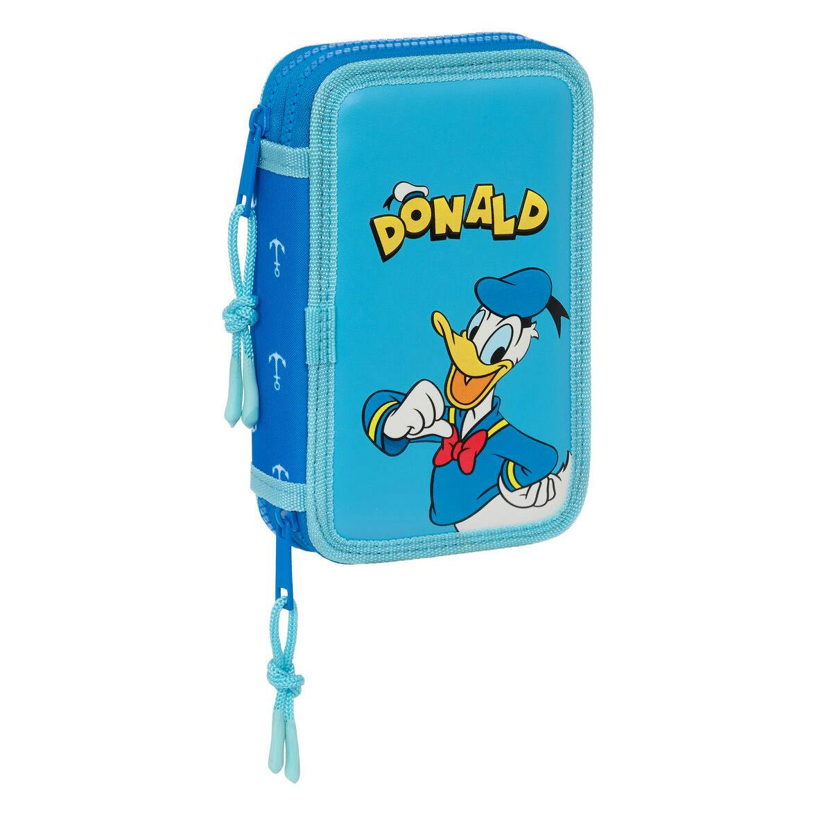 Estuche doble Donald azul 28 piezas