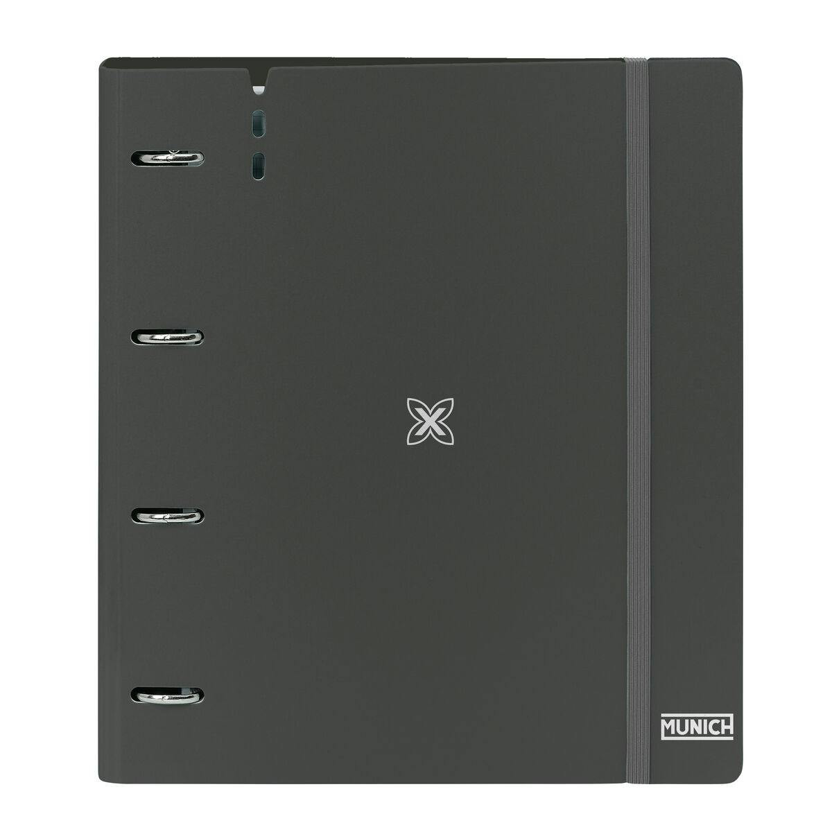 Carpeta Munich Lagoon de 4 anillas plástico negro