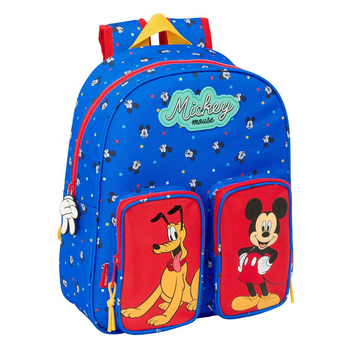 Mochila escolar Mickey Mouse Clubhouse 28 x 34 x 10 cm