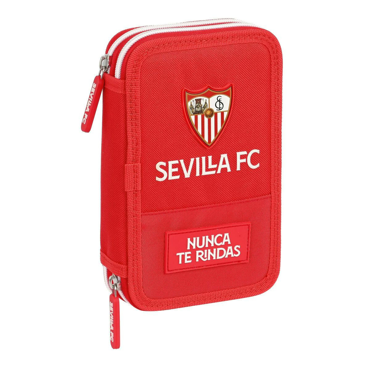 Estuche doble Sevilla Fútbol Club rojo 28 piezas