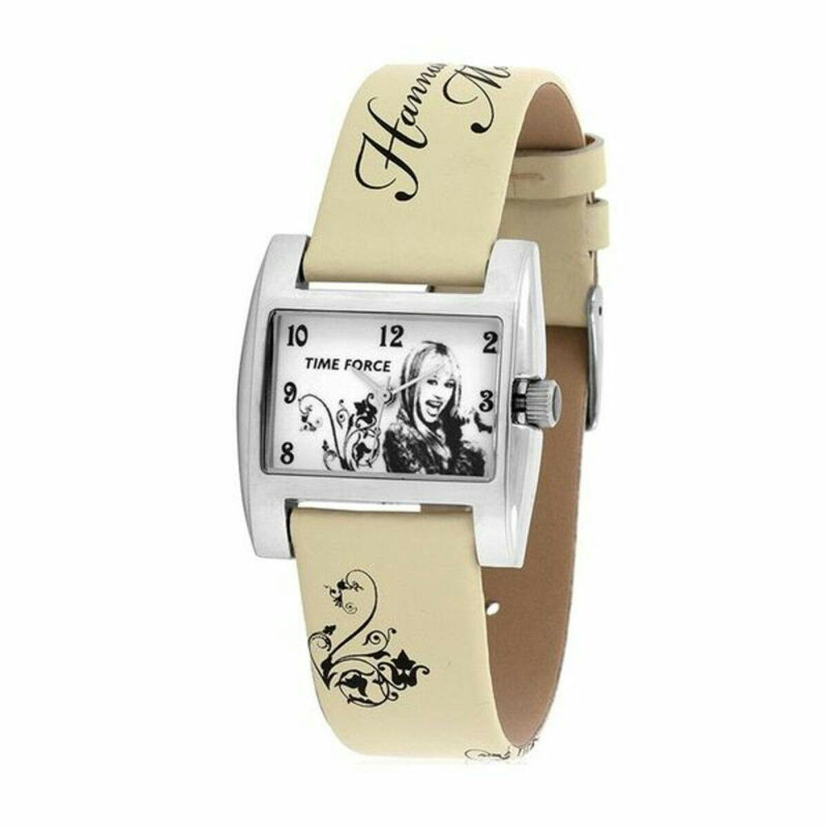 Baby watch HM1008 stainless steel with white leather strap