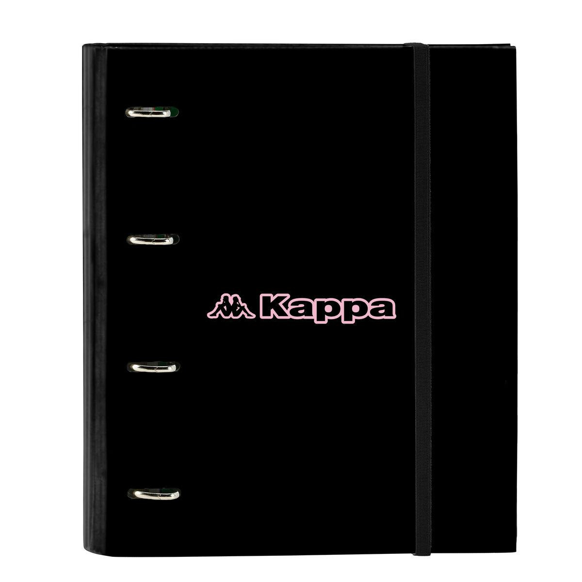 Carpeta con anillas Kappa Silver negro y rosa