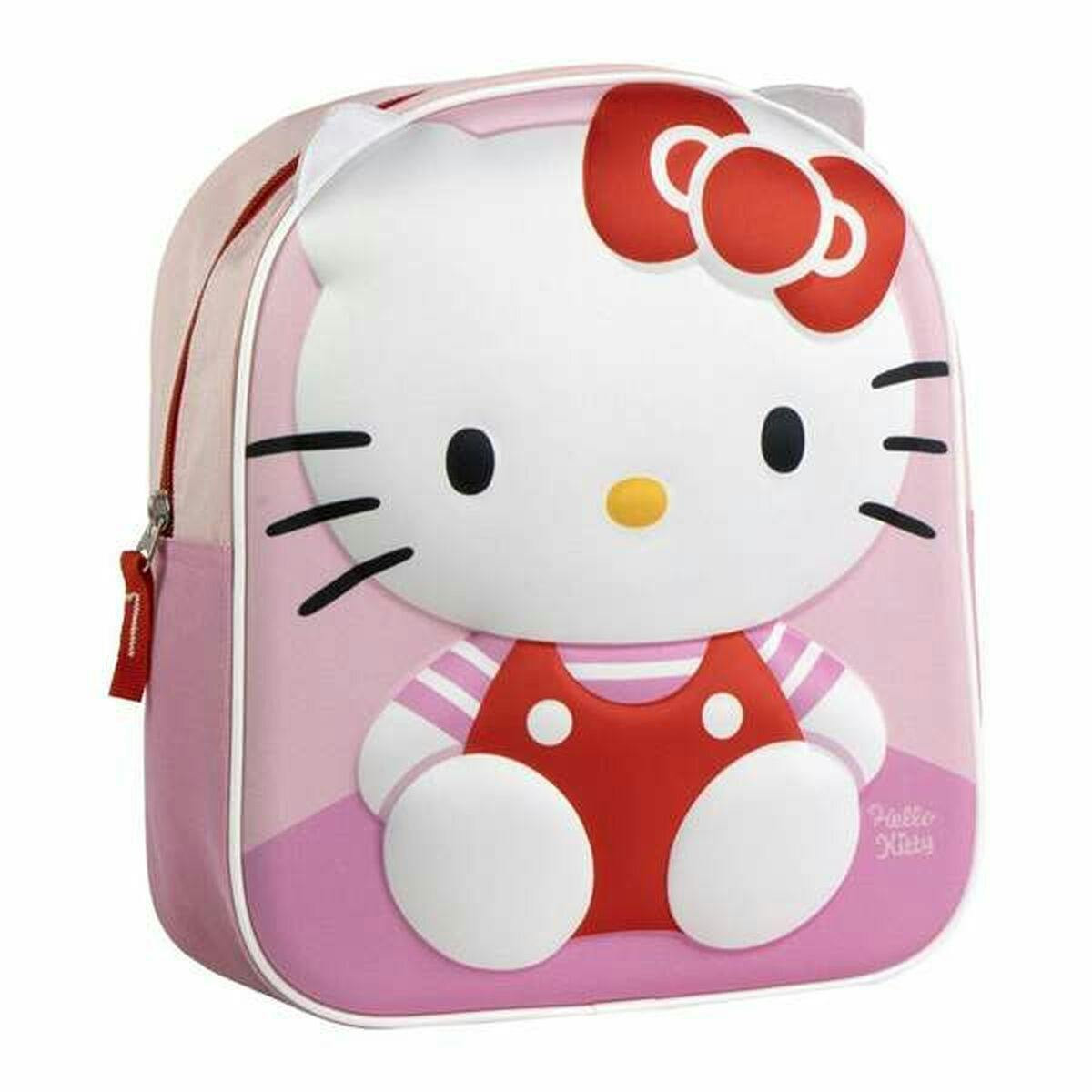 Mochila escolar Hello Kitty 3D rosa