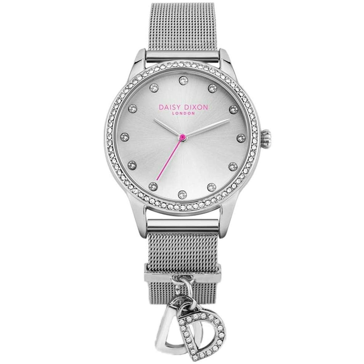 Reloj casual acero inoxidable con esfera plateada