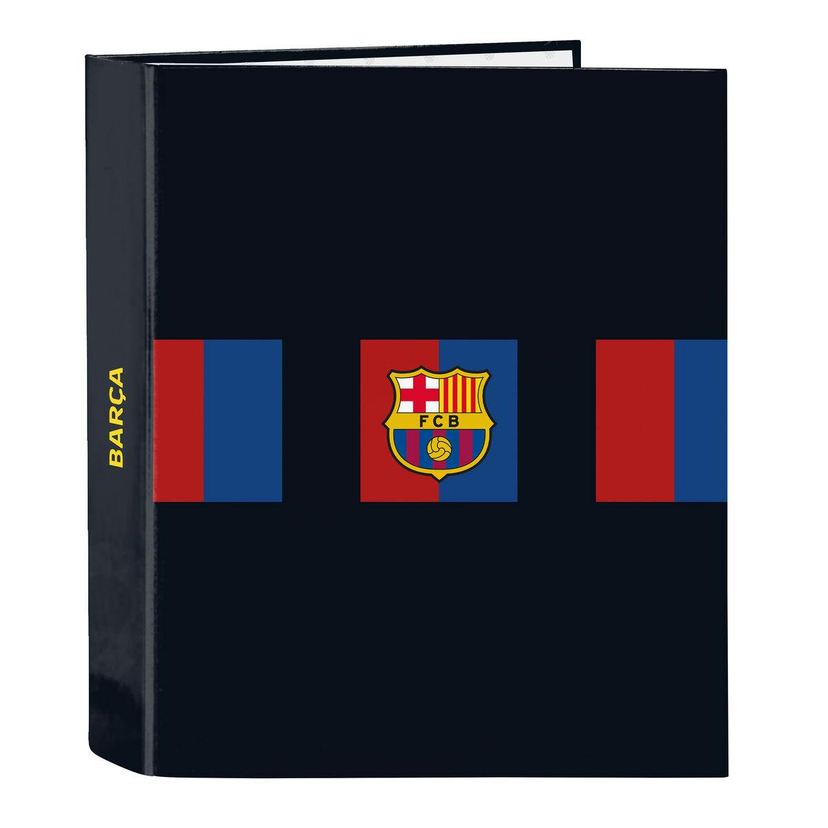 Carpeta de anillas A4 F.C. Barcelona granate y azul marino 4 anillas