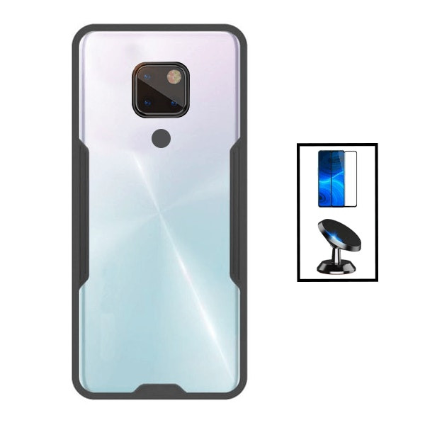 Funda anti-impacto transparente con protector 5D y soporte magnético para Huawei Mate 20X 5G