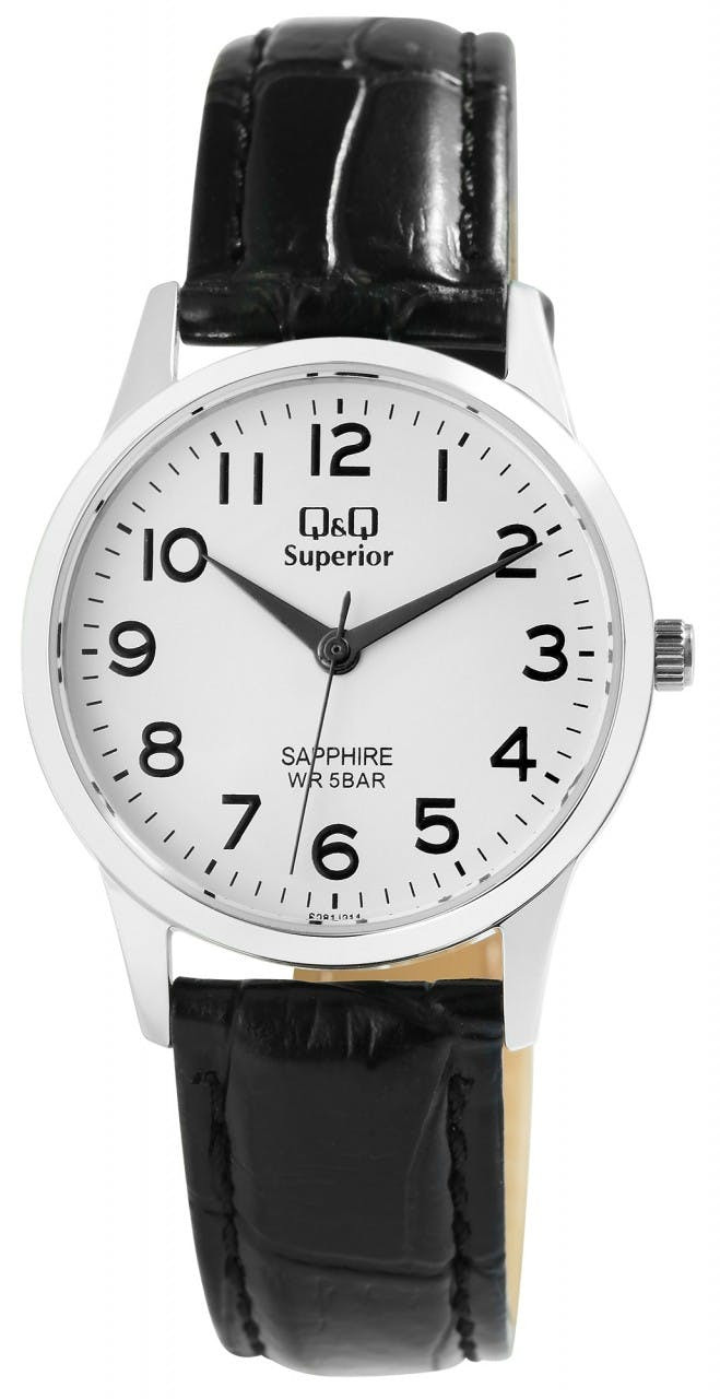Reloj analógico femenino caja acero cristal zafiro