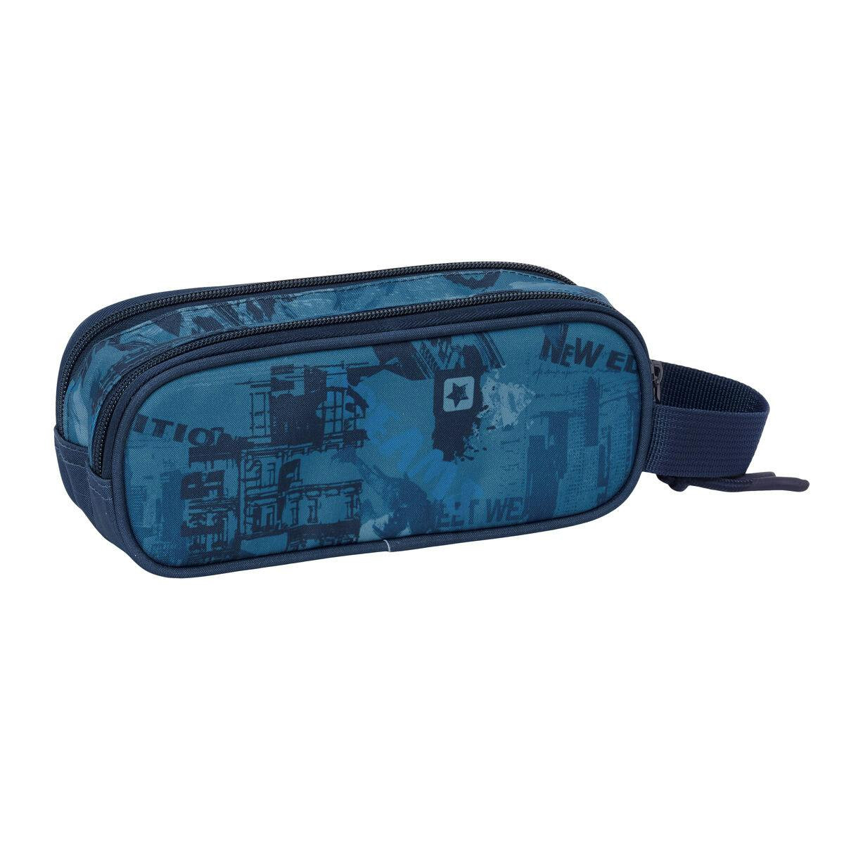 Estuche doble Safta New Edition azul marino