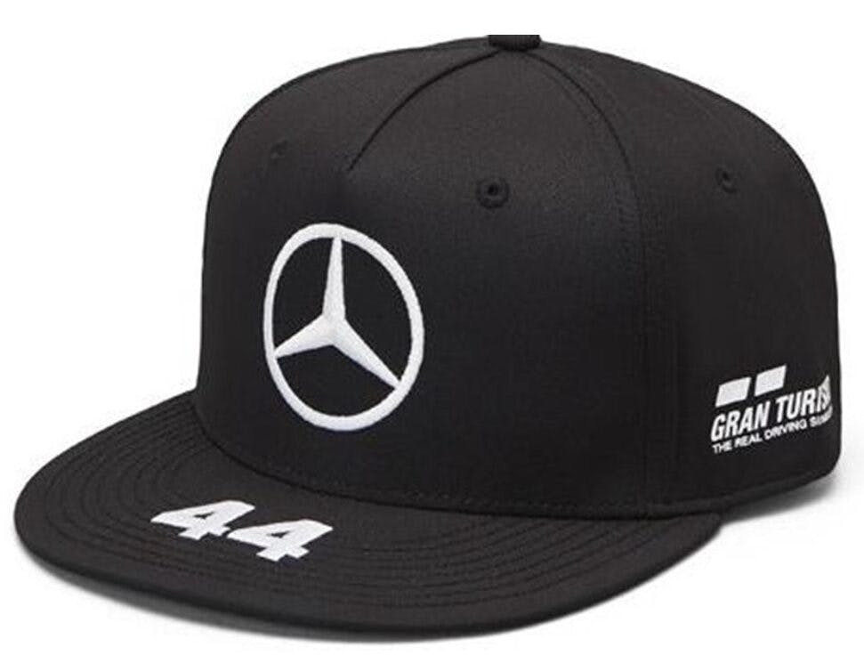 Gorra Mercedes AMG Petronas Lewis Hamilton negra con velcro