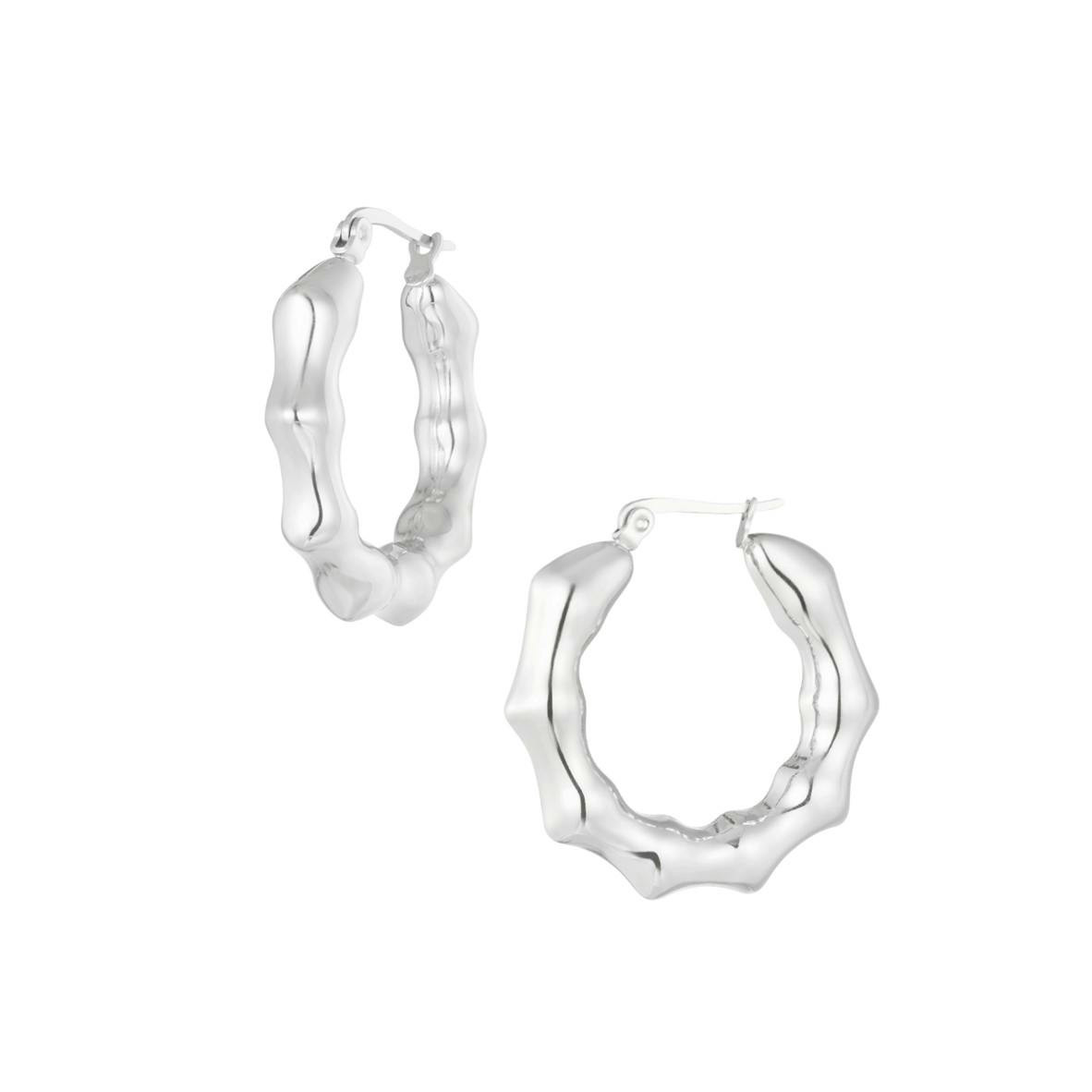 Aros plateados de acero inoxidable