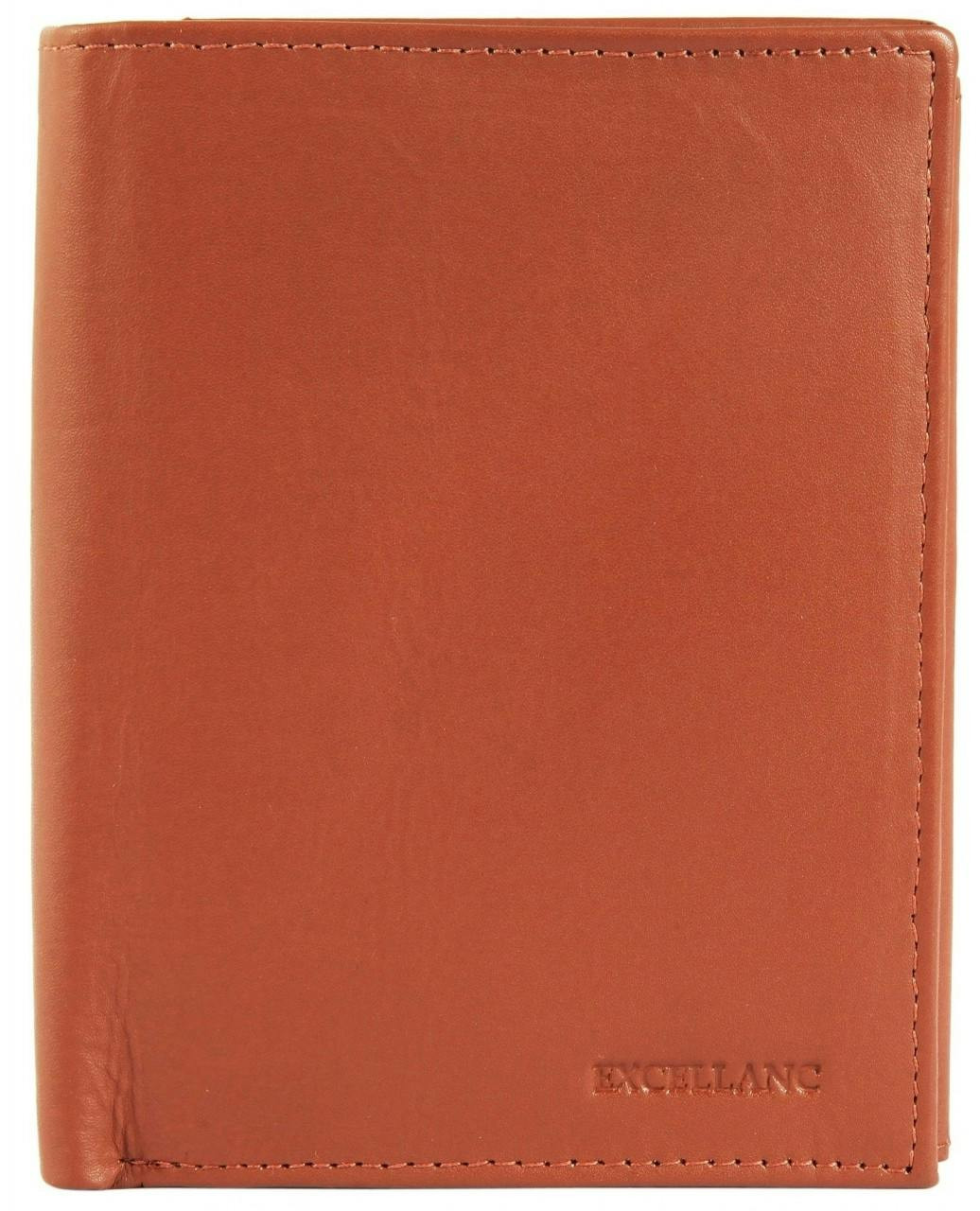 Cartera masculina en cuero genuino formato retrato