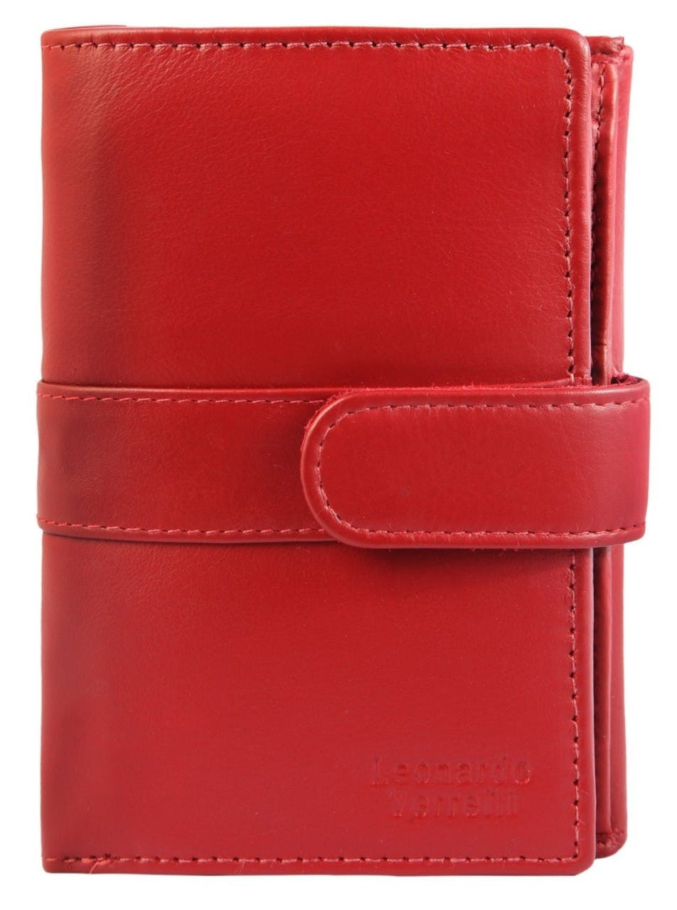 Cartera de mujer en cuero genuino con protección RFID