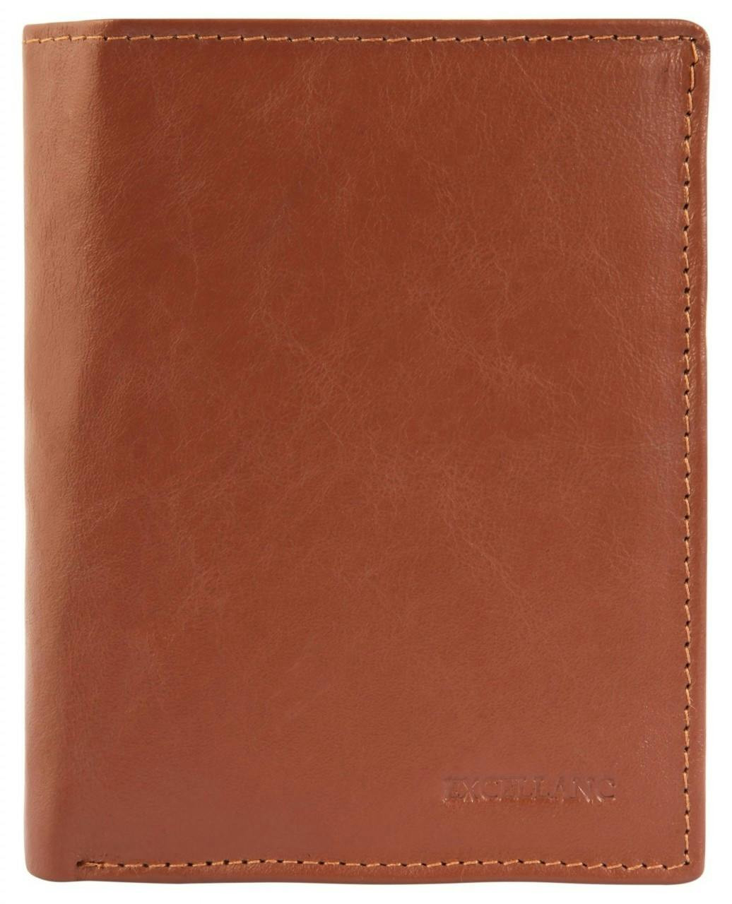 Cartera masculina de cuero genuino formato retrato