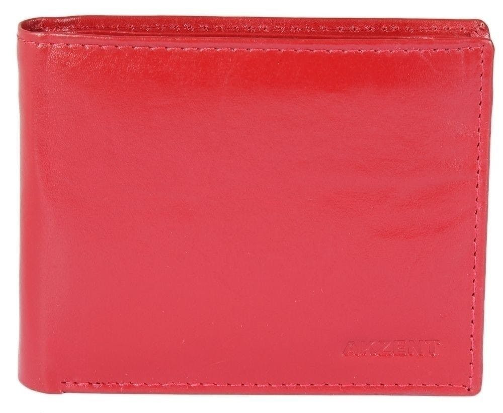 Genuine leather bi-fold wallet with coin pocket and card slots