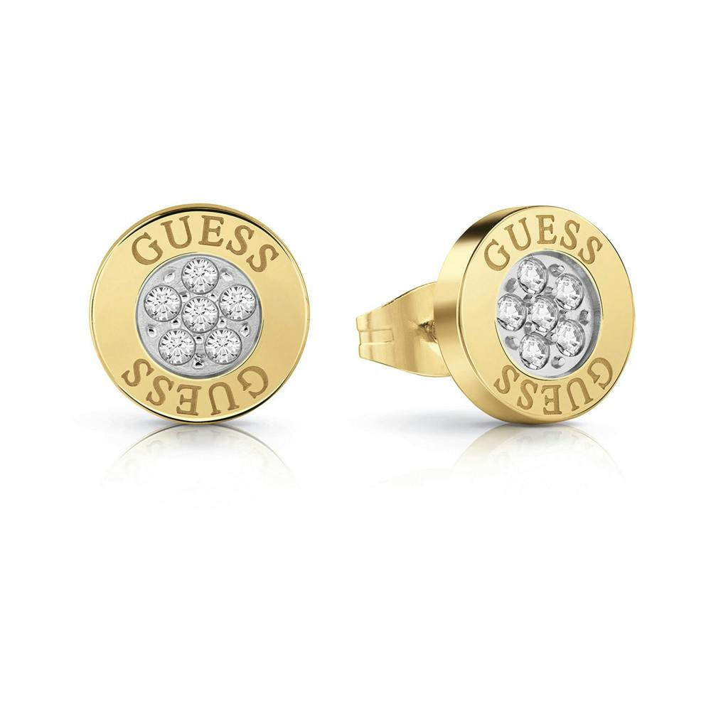 Pendientes JUBE02158JWYGTU en acero inoxidable dorado con piedras