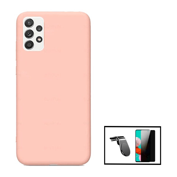 Kit vidrio templado privacidad full cover con funda y soporte magnético - Samsung Galaxy A52 5G
