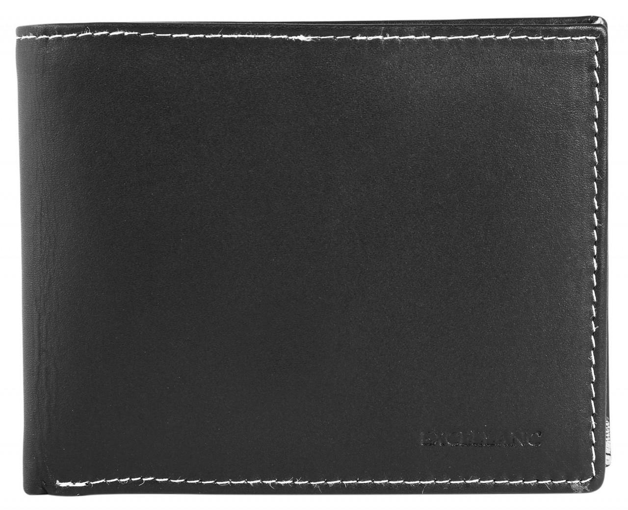 Cartera masculina en cuero genuino formato horizontal