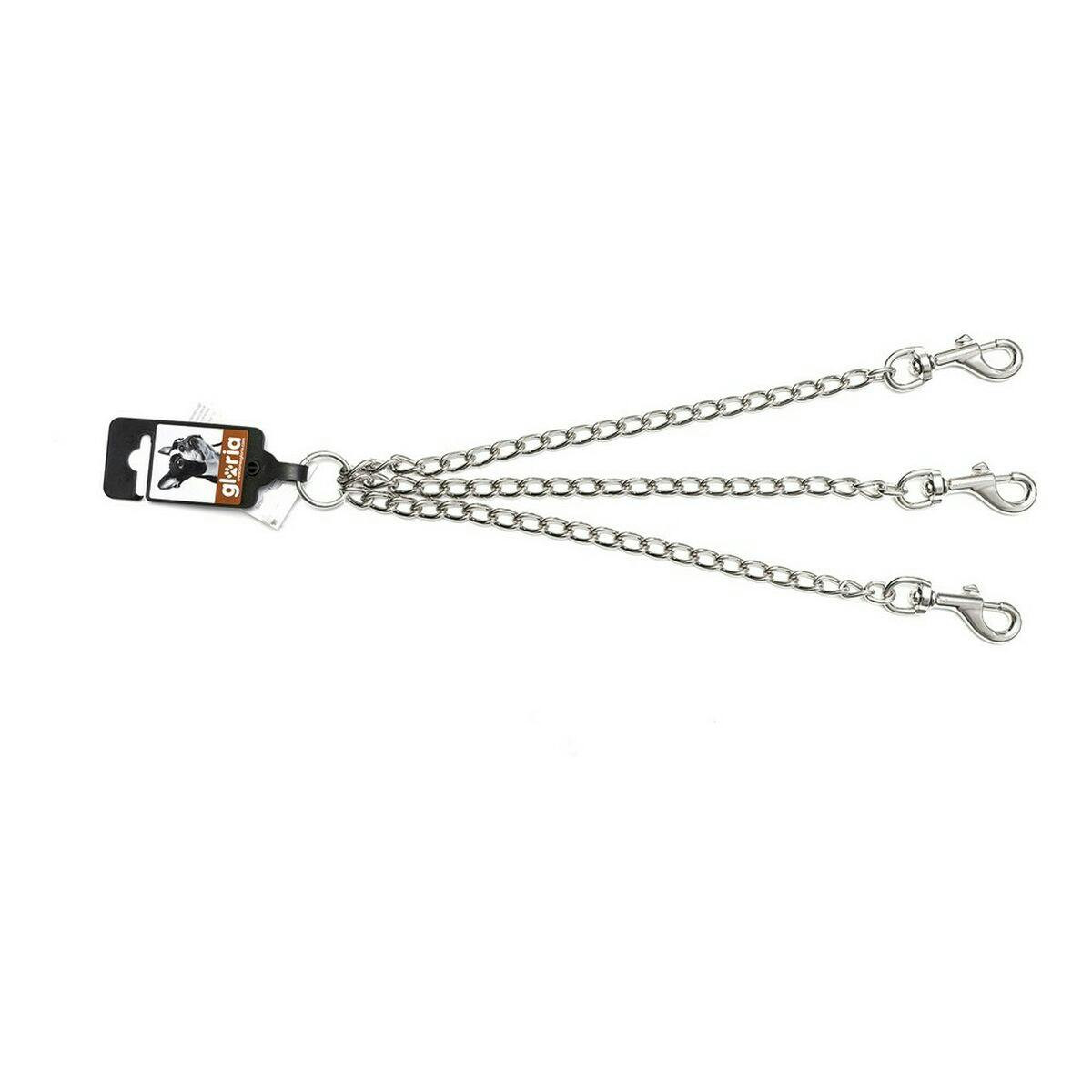 Conector de correa para 3 perros 2 mm x 25 cm