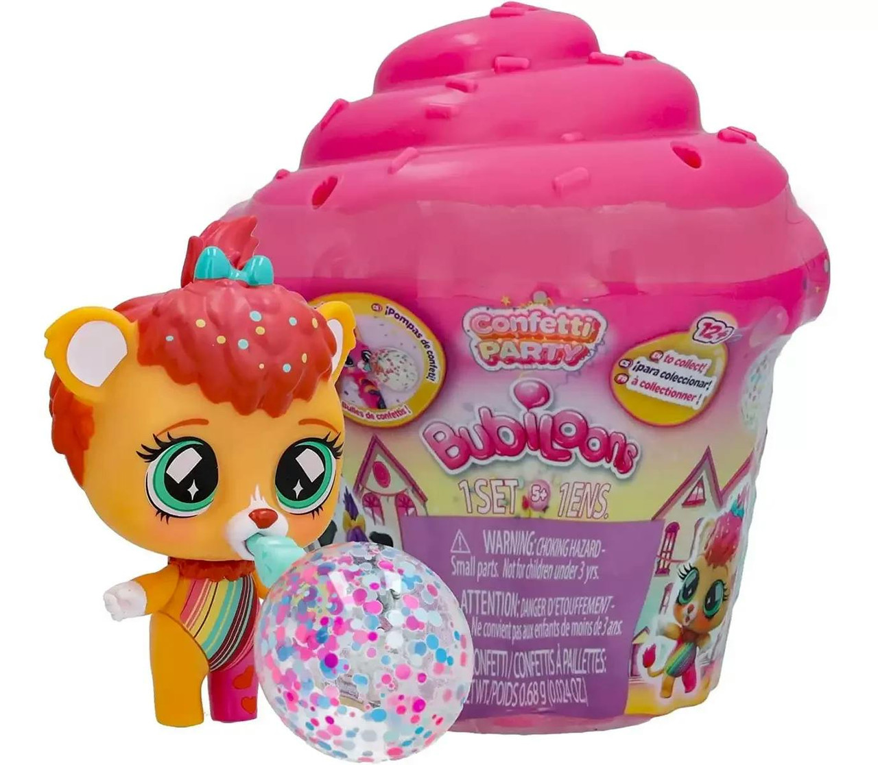 Burbujas sorpresa Confetty Party con cápsulas y accesorios, surtido