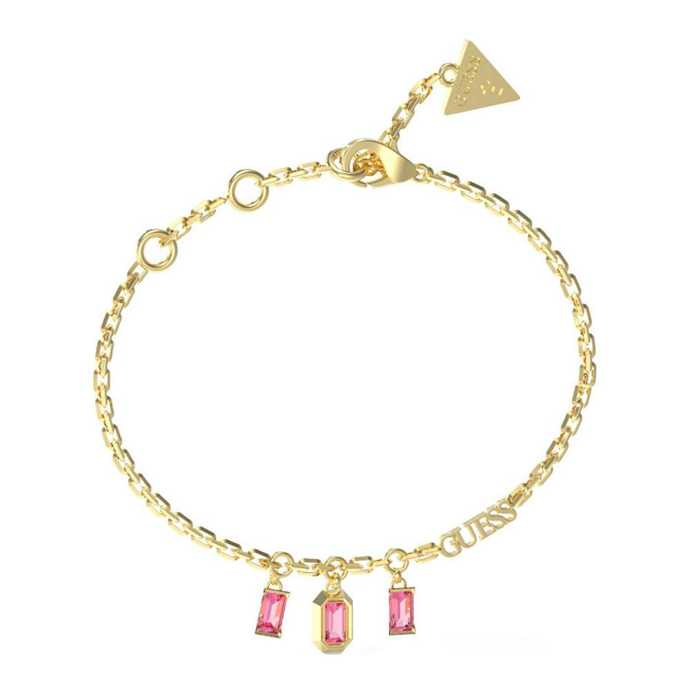 Pulsera de acero inoxidable dorada con piedras