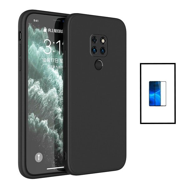 Tempered Glass Full Cover 5D Screen Protector and Liquid Silicone Case for Huawei Mate 20X 5G