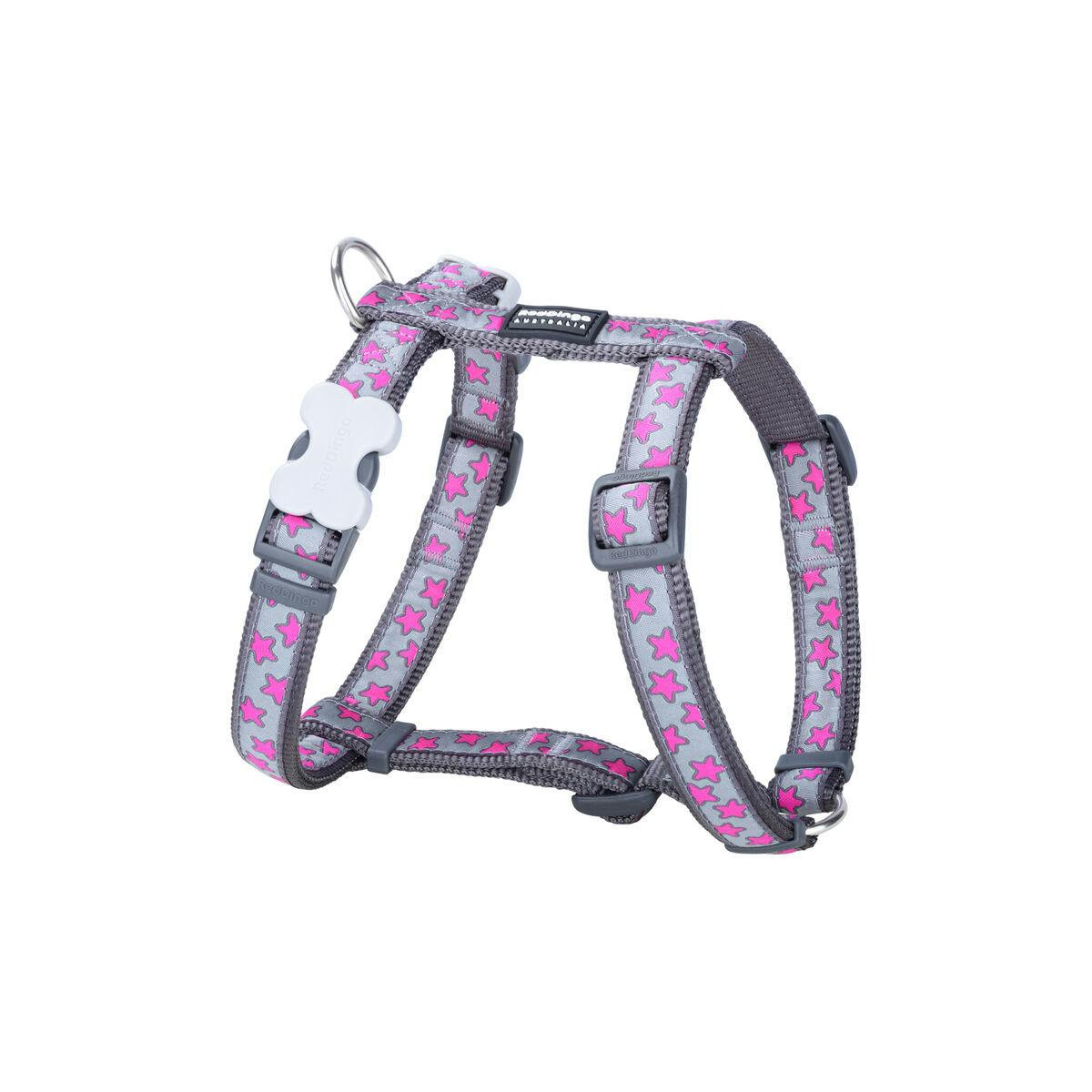 STYLE Harness Hot Pink on Cool Grey for Dog