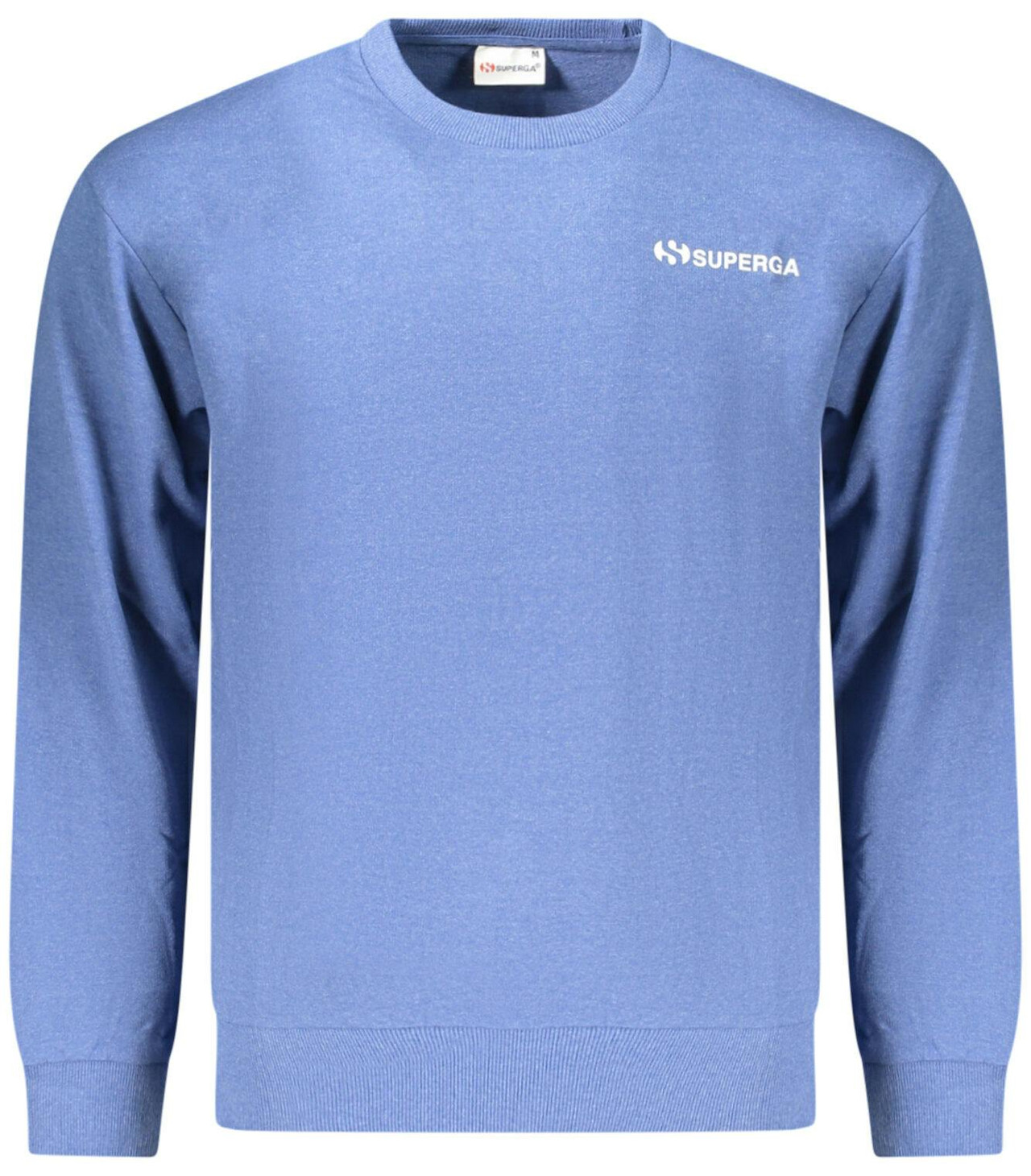 Light blue cotton-polyester sweater with logo