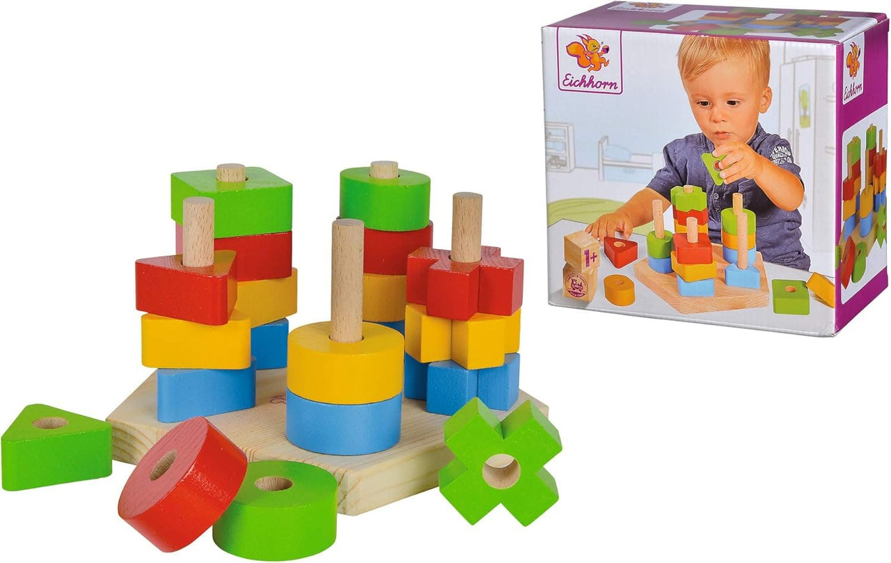 Wooden Pegboard Playset for Babies