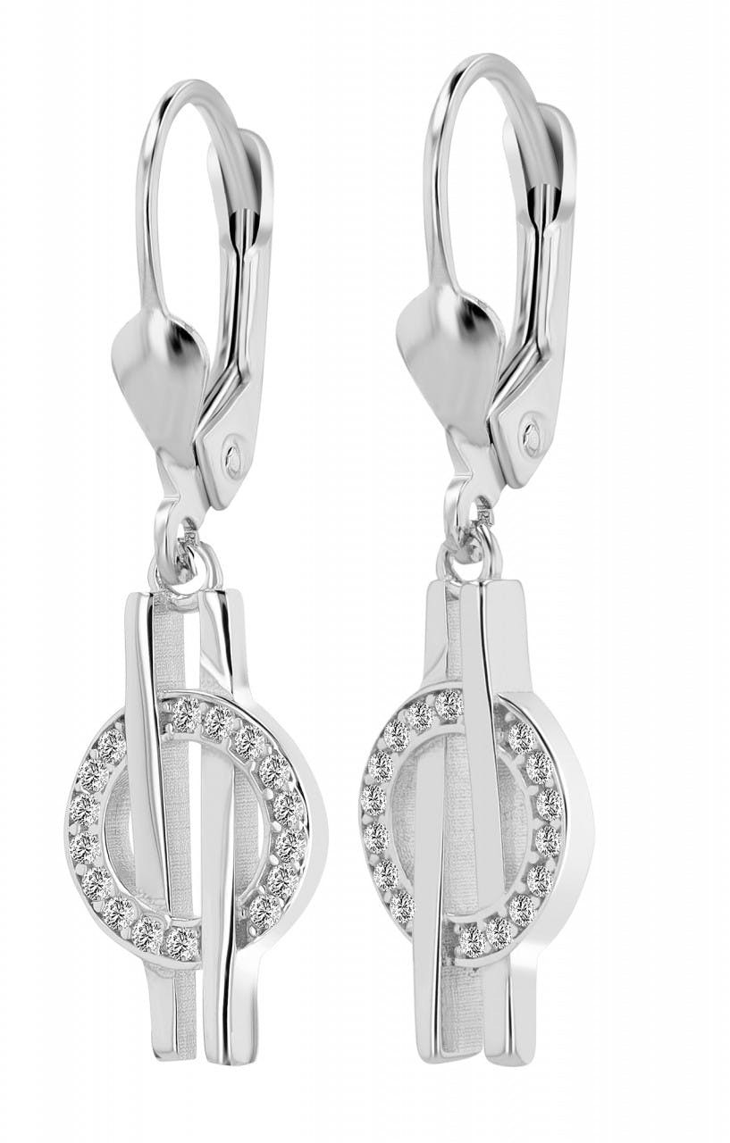 Pendientes aro Mayla en oro 8k con circonitas